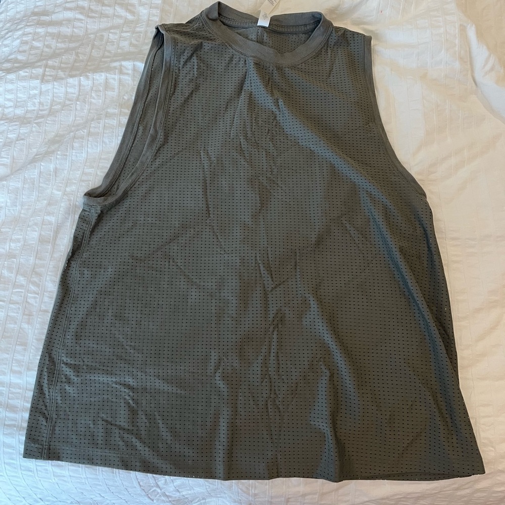 Olive Green Lululemon Size 6 Tank Top. Loose fit.